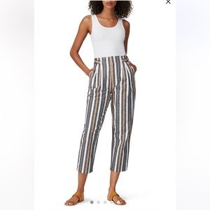 ✨HP✨NWT Joie Jamallia Cropped High Waist Striped Trousers